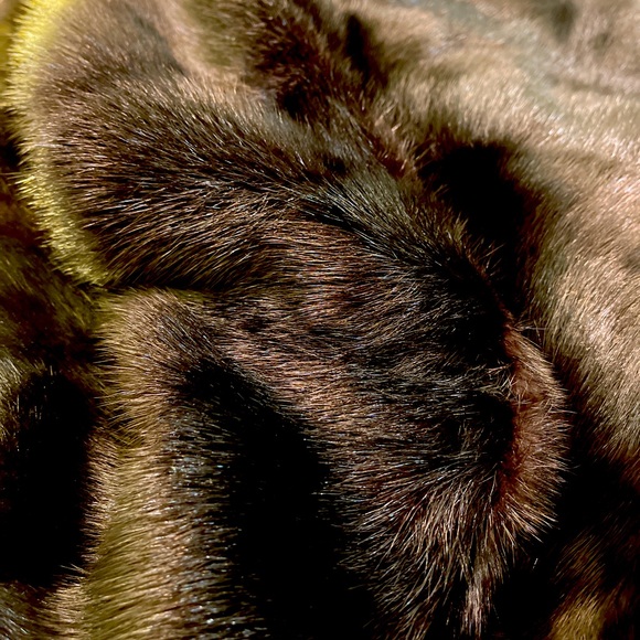 Hip length black mink coat. - Picture 2 of 5